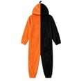 thumbnail image 6 of Xijirk Unisex Onesie Costume with Hood Zipper Closure Side Pockets Fuzzy Monster Graphic Jumpsuit for Halloween Cosplay Sleepwear Party Event,Orange,L, 6 of 6