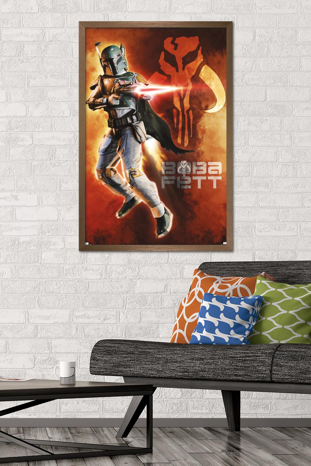 Star Wars: Saga - Boba Fett - Mythosaur Skull Wall Poster, 22.375" x 34", Framed