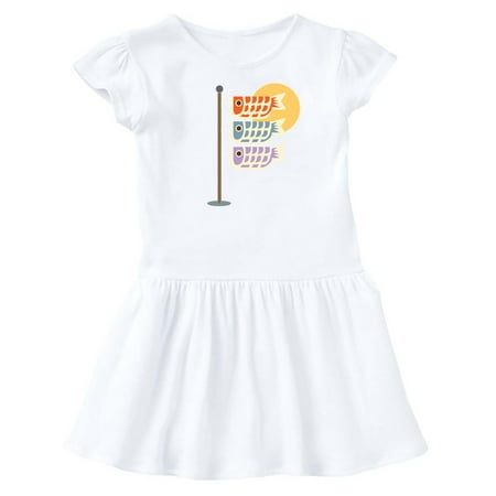 

Inktastic Japanese Carp Fish Flags Gift Toddler Girl Dress
