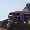 thumbnail image 3 of Jeiento American Police Flag Winch Protective Cover Water Resistant Winch Covers Auto Accessories Anti-Stain Off Road Truck Winch Cover Compatible with Most 8500-17500 Lbs Electric Winches, 3 of 7