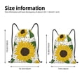 thumbnail image 4 of Bingfone Sunflowers Drawstrings Backpacks Bags For Men Women Gym Drawstrings Bag, 4 of 9