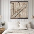 thumbnail image 4 of Farmhouse Wood Grain Wall Art Painting on Canvas, Vintage Country Barn Gate Brown Canvas Art Home Prints Wall Art Framed Modern Artwork for Living Room Bedroom Wall Decor 12x12in, 4 of 9