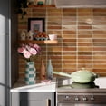 thumbnail image 5 of DEWOO 10 Sheet Peel and Stick Backsplash Tile,3D Self Adhesive Wall Tiles Stick on Backsplash for Kitchen,Bathroom,Camper (12"×12",Orange), 5 of 14