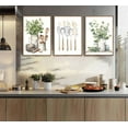 thumbnail image 4 of 3 Pcs Sage Green Farmhouse Kitchen Canvas Wall Art Minimalist Dining Room Eucalyptus leaves plant Painting Pictures Wall Decor Poster Print Artwork For Dining Room kitchen Home Decoration, 4 of 6