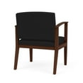 thumbnail image 3 of Amherst Wood Reception Waiting Oversize Guest Chair / Walnut Wood / Black, 3 of 5