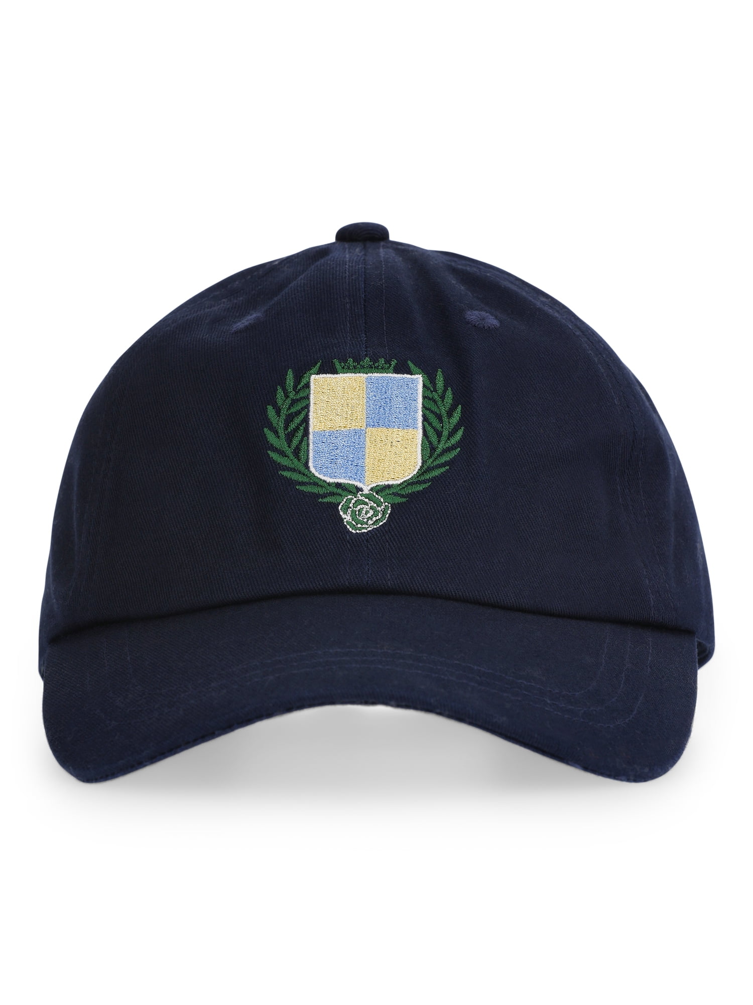 No Boundaries' Cotton Baseball Cap with Crest, Navy