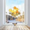 thumbnail image 4 of Stain Acrylic Honeycomb Suncatcher Window Hanging Decor WIth A Honey Bee Chain, 4 of 8