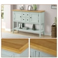 thumbnail image 5 of Console Table with 4 Storage Drawers,Storage Vintage Wood Buffet Sideboard Desk with 2 Cabinets and Bottom Shelf, Retro Entryway Table Cupboard for Living Room, Foyer, Hallway, 5 of 8