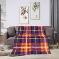 thumbnail image 6 of DouZhe Ultra-Soft Micro Fleece Lightweight Flannel Bed Blanket, Retro Scottish Red Plaid Print Cozy Warm Throw Blankets, 40"x30", 6 of 7