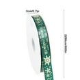 thumbnail image 3 of CuiLiyq 75 Ft Polyester Hot Stamping Christmas Gift Ribbon, Christmas Day Decoration Ribbon Holiday Decoration, Christmas Bow Outdoor Decoration (Green), 3 of 6