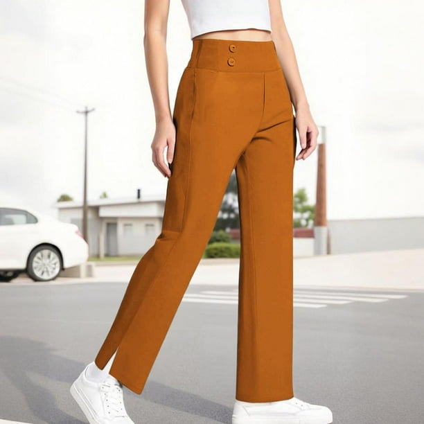 Cowsor Girl's Bootcut Yoga Pants,High Waisted Casual Kids Bell Bottoms Pants