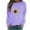 Purple Deals, variant on Women's Sweatshirts Cotton Long Sleeve Round Neck Sunflower Printed Pullover Top Teen Girls Outdoor Casual Loose Sportwear T Shirt Fall Winter Sweaters Tunic Tops White XL