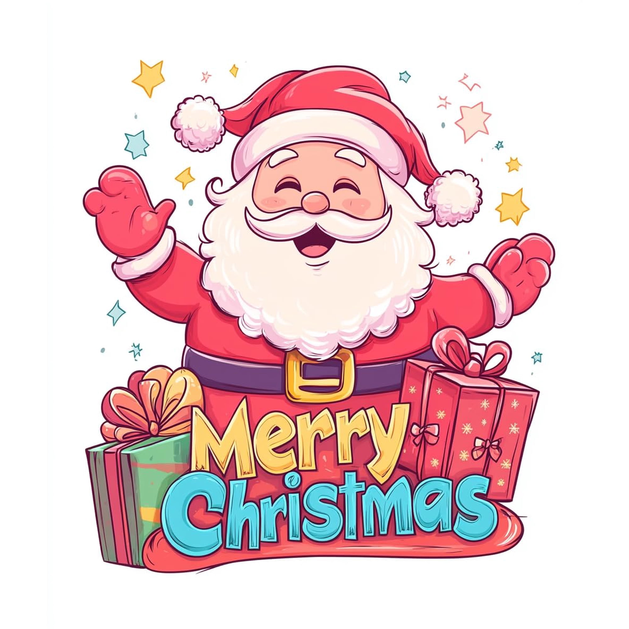 DIY Cross Stitch Kit Stylish Santa Claus with Gifts Smiling and Waving Hands 11CT Embroidery Kit with Pattern Stamped Count by Numbers Craft Kit 40x50cm-1