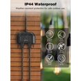 thumbnail image 3 of Outdoor Smart Plug Waterproof IP44, Smart Outlet Plug with 2 Independently Controlled Outlets, Compatible with Alexa and Google Assistant, Voice & Remote Control, Timer&Schedule, 2.4GHz Only, 3 of 5