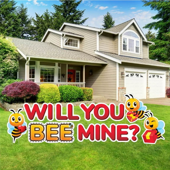 VictoryStore Will You Bee Mine Valentine's Day Yard Decoration Display, Outdoor Valentines Decor, 9 PC SET (19995)