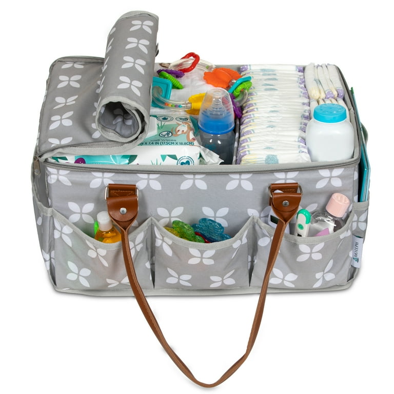 Home For Each - Portable Diaper Caddy Storage Bag with Roll Lid