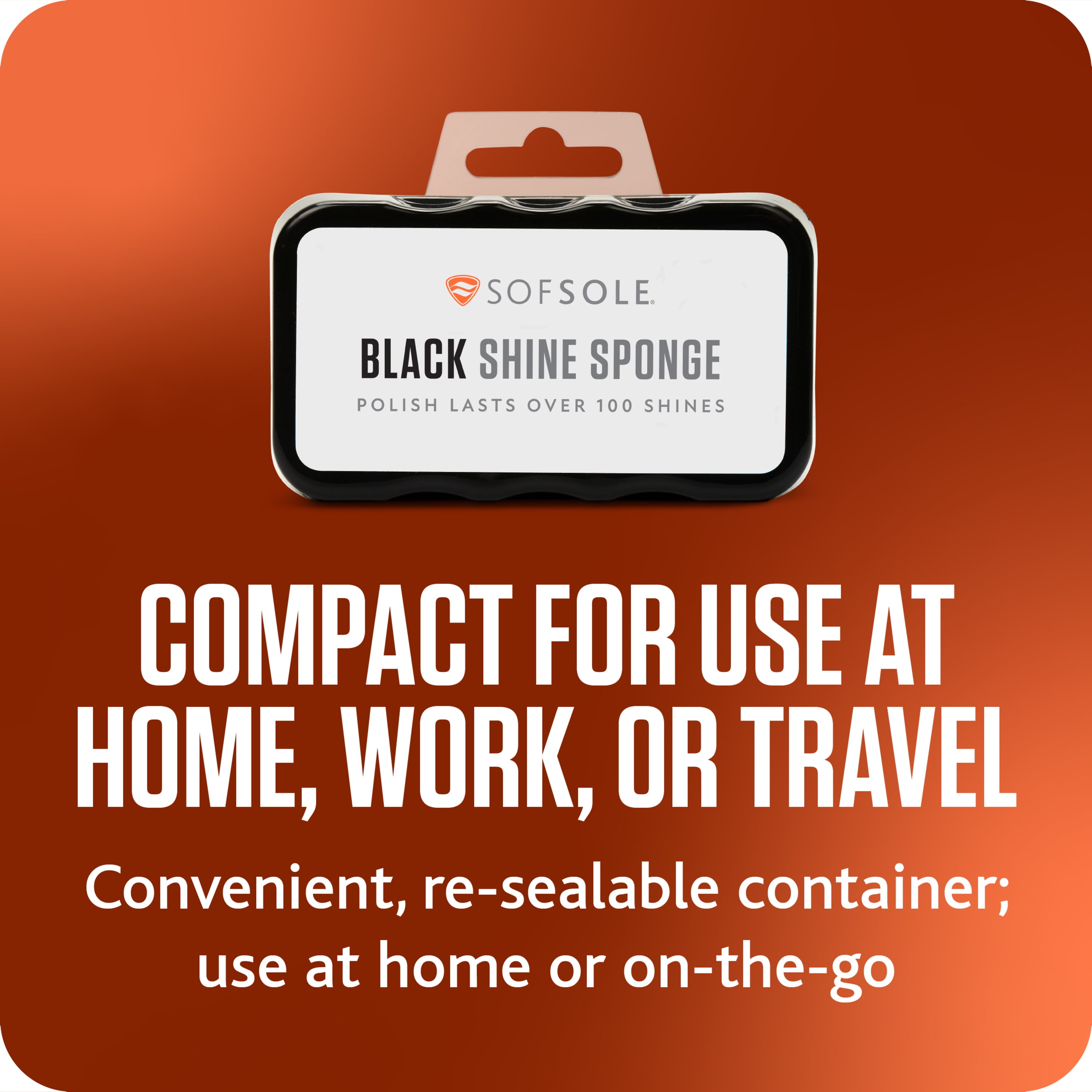 Sof Sole Black Shoe Shine Sponge