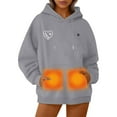 thumbnail image 5 of Heated Jackets for Women 5 Heat Zones Usb Electric Heating Long Sleeve Love Print Winter Sweatshirts No Battery Warm Outdoor Casual Hoodies for Men Grey XXL, 5 of 6