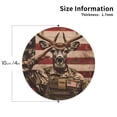 thumbnail image 3 of Gaeub Patriotic Deer Soldier Salute Print 6 Pcs Leather Coasters for Drinks ,Drink Coasters Sets,Drink Table Cup Coasters for Living Room Kitchen Coffee Decor,Round Shape, 3 of 7