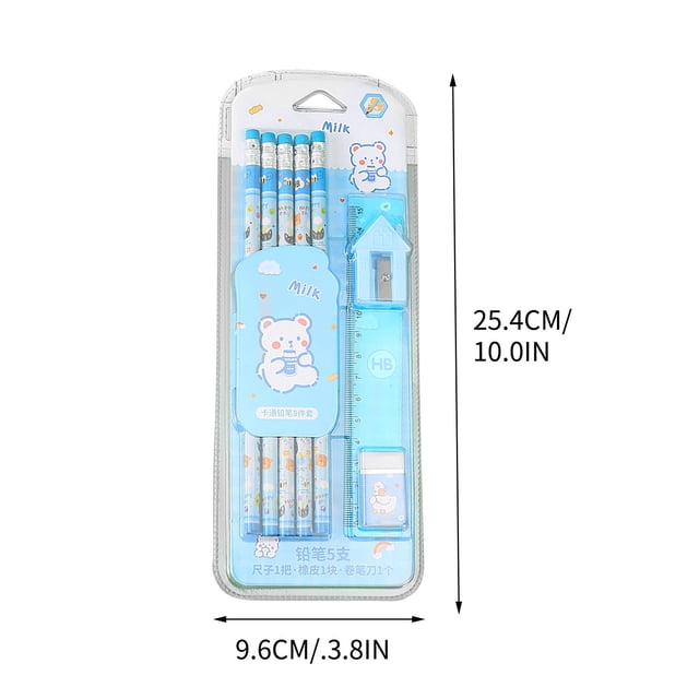 Yhmxh Pencil Set Student Stationery Eight Piece Set Kindergarten Children's Drawing And Sketching Supplies Stationery Supplies Office Supplies Dorm Room Essentials