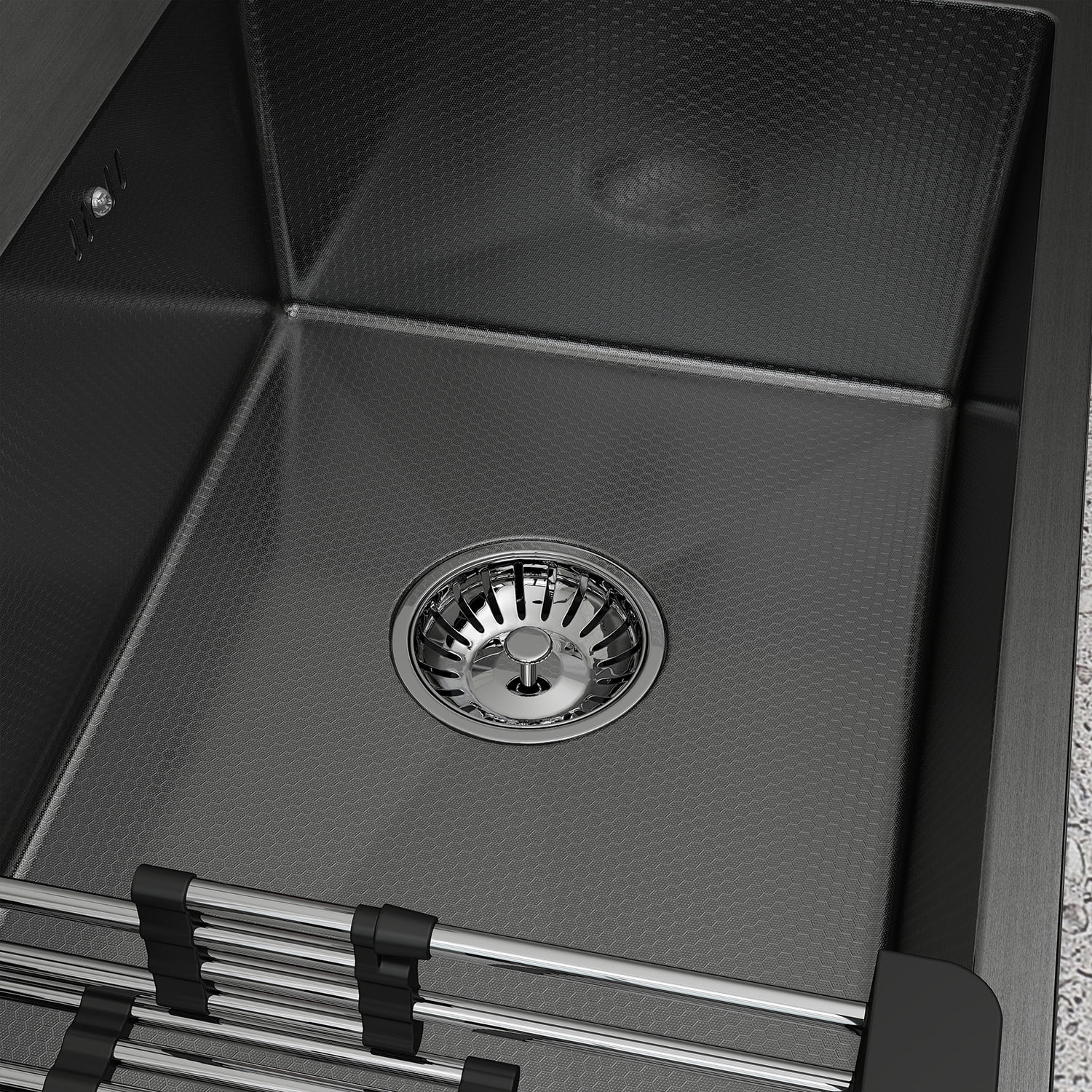 lemontalking 28" Drop In Kitchen Sink Stainless Steel Single Bowl Top Mount Black