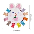 thumbnail image 3 of Set de mini clips para conejitos de Pascua | 10 accesorios coloridos de cartón para el cabello – Plástico multicolor | Regalo de fiesta de Pascua con conejitos, estrellas, formas de corazón,, 3 of 6