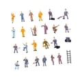 thumbnail image 3 of 25 figuras de trabajadores a escala 1:87, mini trenes, kit de construcción de colección arquitectónica para decoración de casas de muñecas y, 3 of 9