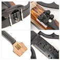 thumbnail image 3 of Violon Électrique Taille Complète, Violon Silencieux Réglable avec Prise Intégrée Grain de Bois Couleur Foncée pour Production Musicale, 3 of 8