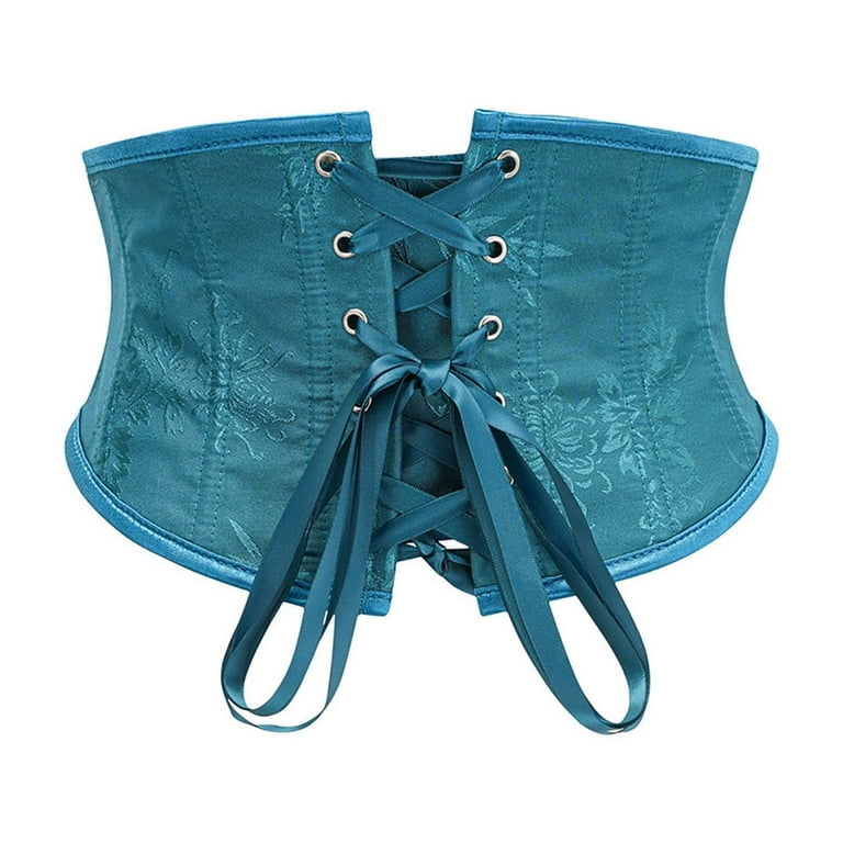 Lace Up Corset Belt for Womens Vintage Floral Waist Cincher