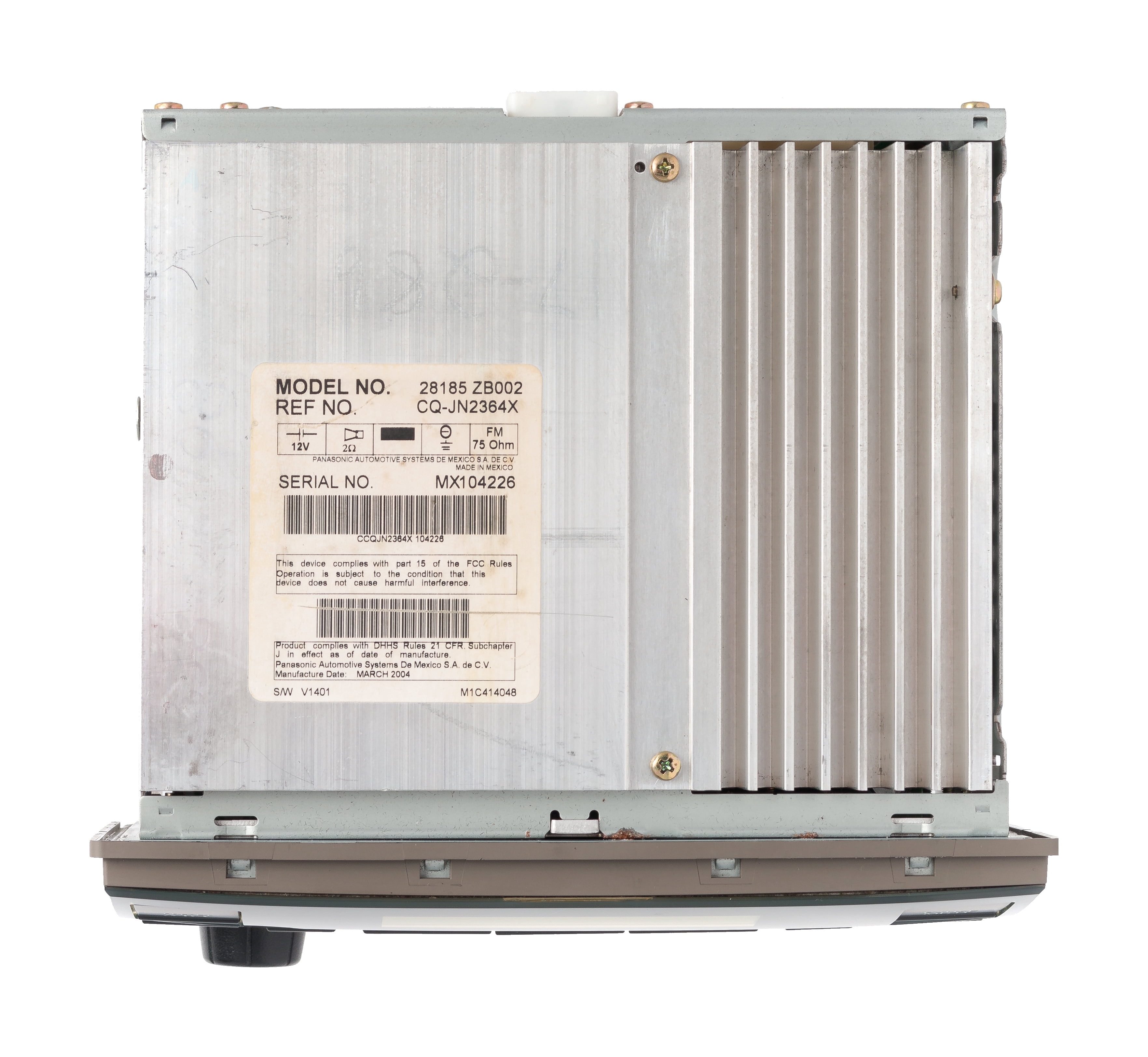 Restored 2005-06 Nissan Altima AM FM Radio Receiver Single Disc CD Player Part 28185ZB002 (Refurbished)