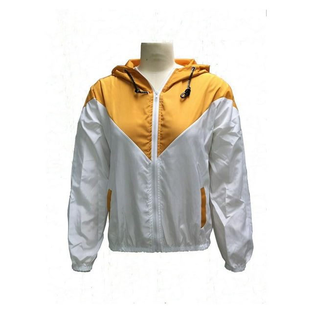 REDHOTYPE New Fashion All-Match Quick-Drying Ladies Jacket Coat Windbreaker Sunscreen Patchwork Color Zipper Thin Loose Top