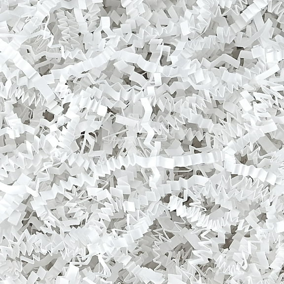 Feildoo Basket Grass,Crinkle Cut Paper,Craft Shred Confetti Paper Filler,100g 3.53oz, Y19S9R5S, Crinkle White