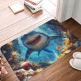 thumbnail image 4 of Sikiie Colorful Underwater Shark Print Flannel Anti-slip Floor Mat 16x24in, Thickened Dustproof Entrance Door Mat Floor Mat for Kitchen, Bathroom, Laundry Room, 4 of 7