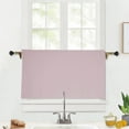 thumbnail image 3 of CUH Single Curtain Panel Half Window Curtain Short Bathroom Curtain Cafe Tier Kitchen Scarf Door Window Drape 19#Pink W:52"xL:24", 3 of 8