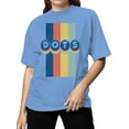 thumbnail image 2 of Officially Licensed Dots Retro Rainbow Design Women's T-shirt, 2 of 3