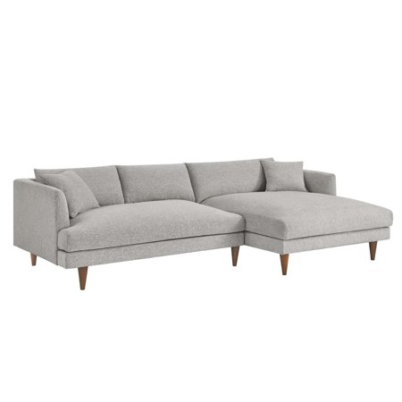 Sectional Sofa Couch, Grey Gray, Fabric, Living Kitchen Cafe Bistro Hospitality Restaurant, Modern Contemporary HB36283