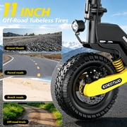 EOEOTWO GT06 Electric Scooter for Adults, 30 MPH Fast E-Scooter with 1200W Motor, 25 Miles Range, 11 Off-Road Tubeless Tires & Dual Suspension, 330 lbs Max Load Foldable Commuting Scooter