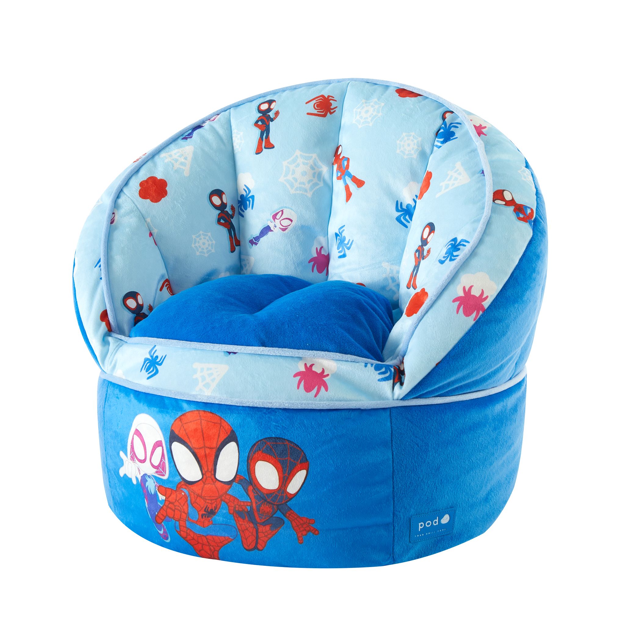 Marvel Spider-Man Kids Bean Bag Chair, Blue