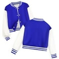 thumbnail image 6 of MEZZALL Stylish Girls Baseball Jacket Casual Autumn Lightweight Crop Outerwear Comfortable Toddler Kids Daily Wear And Outdoor Activities Soft Long Sleeve Tops Coats, 6 of 6