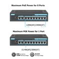 thumbnail image 2 of Gigabit Switch 10 Ports POE Switch 1000Mbps 8 PoE +2 Uplinks Network Ethernet Switch For IP Camera/Wireless AP/ Cameras, 2 of 7
