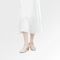 thumbnail image 3 of DADAWEN Women Closed Toe Kitten Heels T-Strap Mary Jane Dress Shoes Nude 10 US, 3 of 6