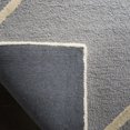 thumbnail image 4 of SAFAVIEH Cambridge Kennedy Geometric Diamonds Wool Area Rug, Silver/Ivory, 6' x 6' Round, 4 of 8