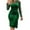 Green, variant on Sngxgn Women's Dress Deep V-Neck Long Sleeve Waist Tie Ruffle Mini Swing Skater Dresses(Navy,XXL)