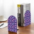 thumbnail image 5 of Naloa Skull rainbow color 2 Pcs Bookend Large Capacity Office Book Ends for Home Office Library School Study Decoration, 5 of 8