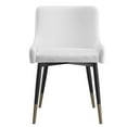 thumbnail image 2 of Modern Faux Leather and Metal Dining Chair Set of 2 White and Black, 2 of 5