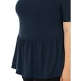 thumbnail image 5 of Wright's Women's Plus Size Short Sleeve Crew Neck Classic Peplum Top/Blouse, 1X-4X, 5 of 6