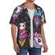 thumbnail image 2 of Fotbe Cat Icecream Camisa Estampada de Manga Corta para Hombre, Casual de Verano, Estilo Playero, Sin Arrugas-X-Large, 2 of 5