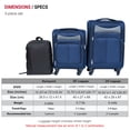 thumbnail image 6 of Travel Case 2PCS Suitcase Set + Oxford Cloth Backpack Oxford Trolley Case without Password Lock Universal wheel, 6 of 6