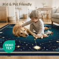 thumbnail image 4 of ODIKA 8'x10' Washable Area Rug Space Star Galaxy Constellation Map With Cosmic Night Sky Design for Dining Room, Large Office, Lounge, Non-Slip Chair-Friendly Mat, 4 of 7
