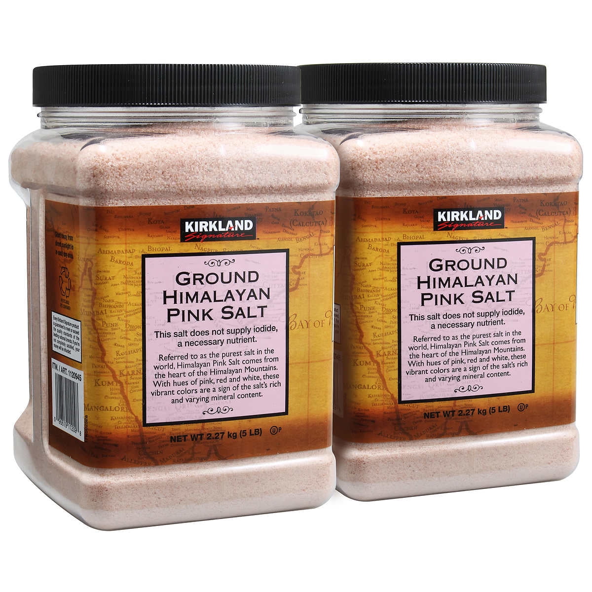 Kirkland Signature Ground Himalayan Pink Salt, 5 lbs., 2count